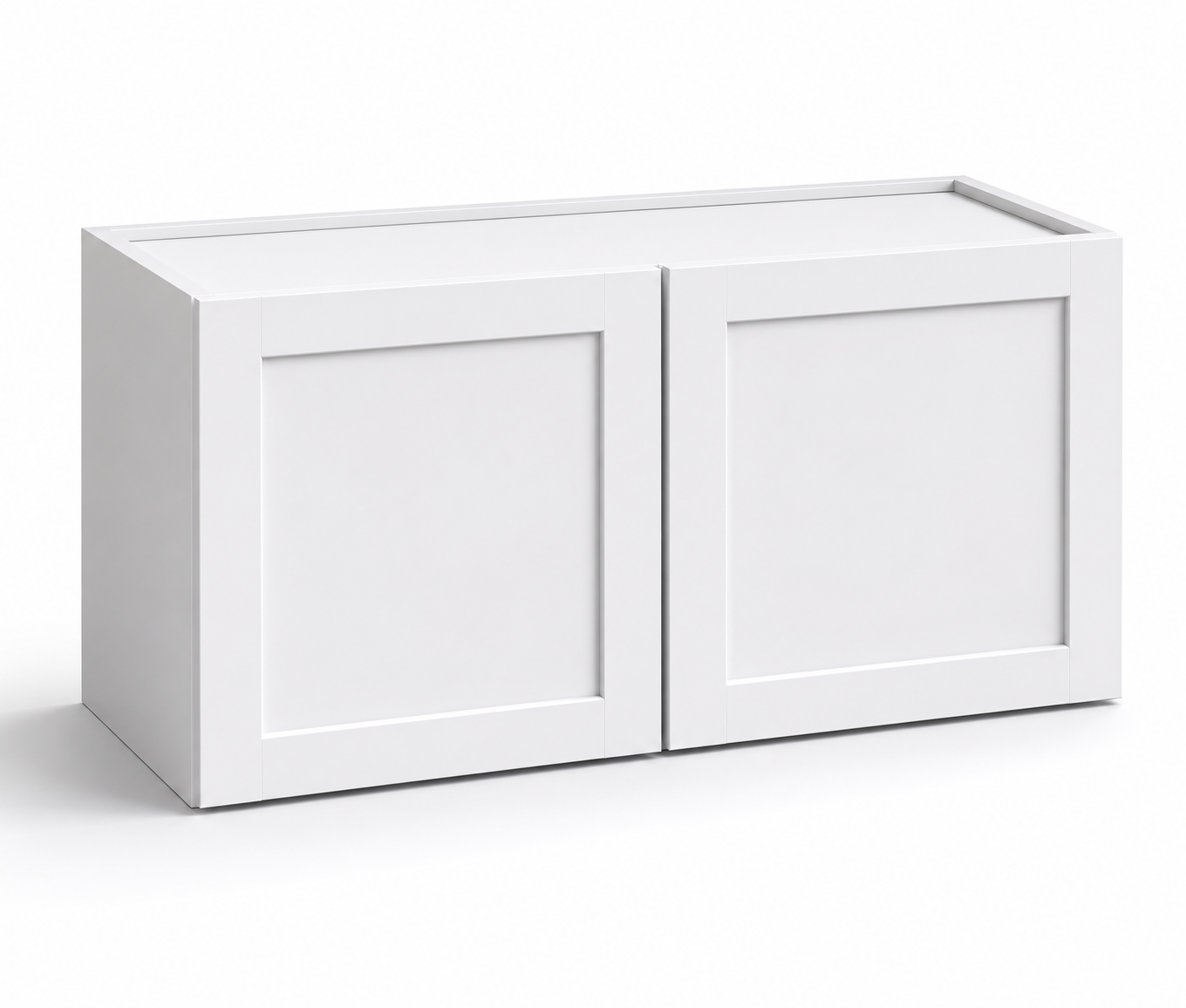 White Shaker 18″ H Double Doors Bridge Cabinet