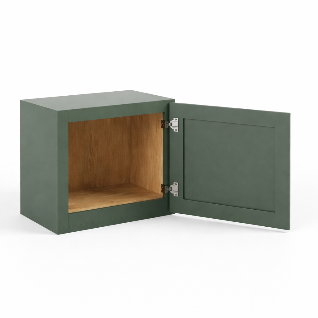 Green Shaker 12″ H Single Door Wall Cabinet