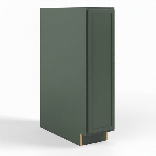 Green Shaker Base Cabinet Single Door Full Height