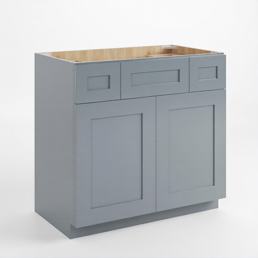 Gray Shaker Vanity Combo Cabinet