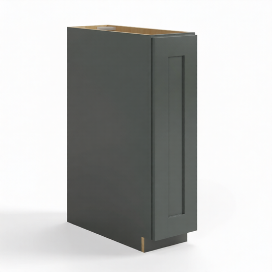 Green Shaker Spice Pull Base Cabinet