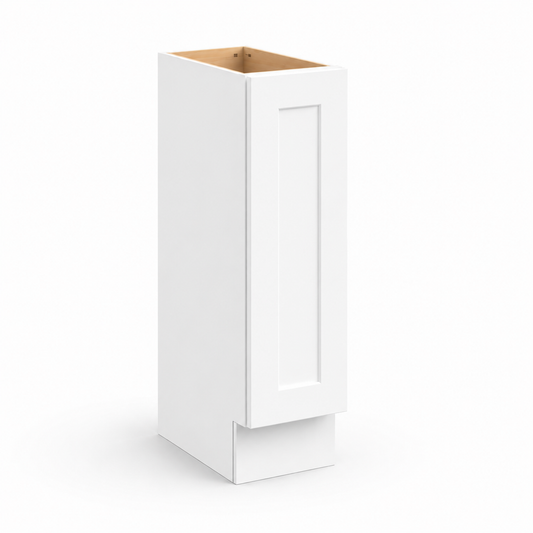 White Shaker 9"W Tray Base Cabinet