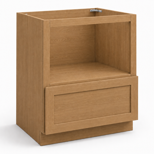 English Toffee Shaker Microwave Base Cabinet