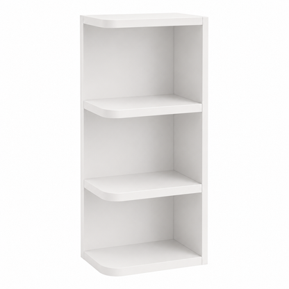 White Shaker 6"W Wall End Shelf (Reversible)