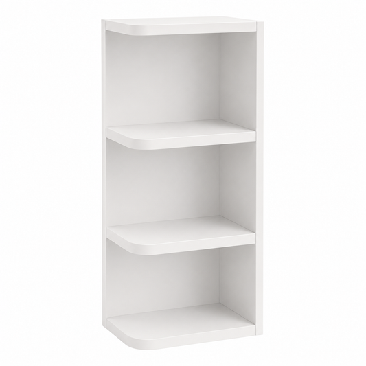 White Shaker 6"W Wall End Shelf (Reversible)