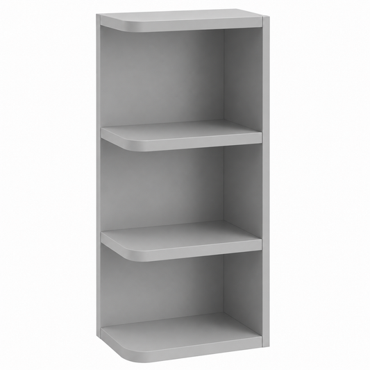 Gray Shaker 6"W Wall End Shelf (Reversible)