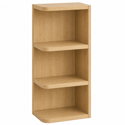 Slim Natural Oak Shaker 6"W Wall End Shelf (Reversible)