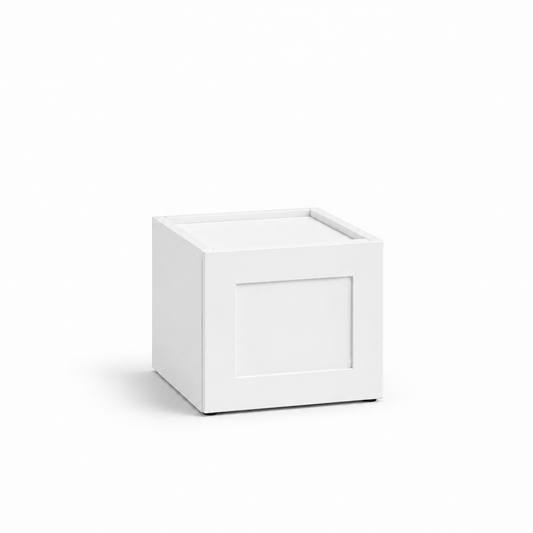 White Shaker 12″ H Single Door Wall Cabinet
