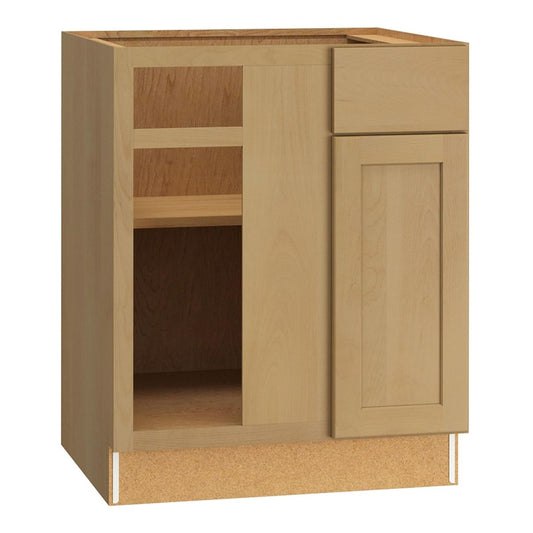 Natural Oak Shaker Blind Corner Base Cabinet (L/R interchangeable)
