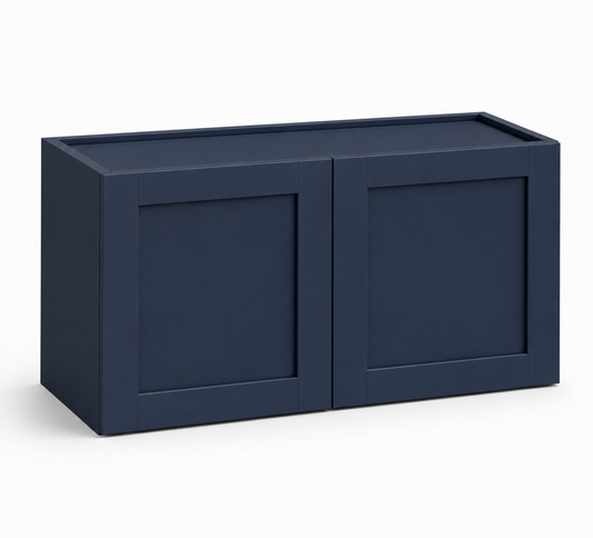 Navy Blue Shaker 18″ H Double Doors Bridge Cabinet