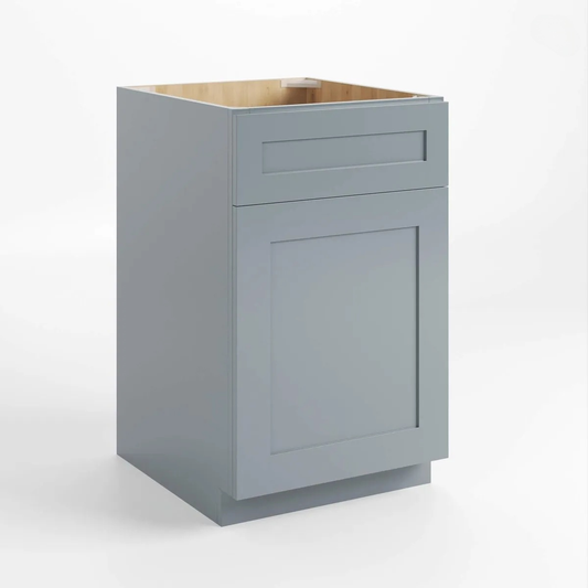 Gray Shaker Base Cabinet Single Door One Drawer