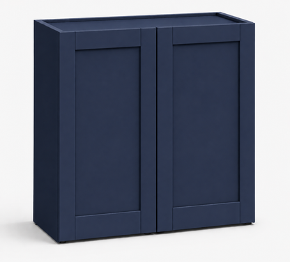 Navy Blue Shaker 36″ H Double Door Wall Cabinet