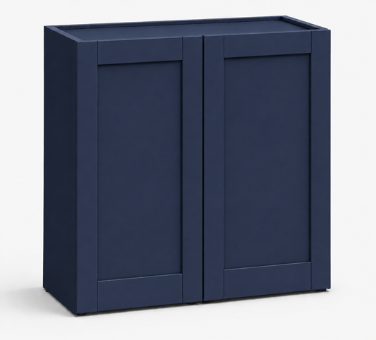 Navy Blue Shaker 36″ H Double Door Wall Cabinet