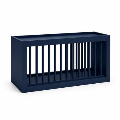 Navy Blue  Shaker Wall Plate Rack Cabinet - 30"W x 15"H X 12"D