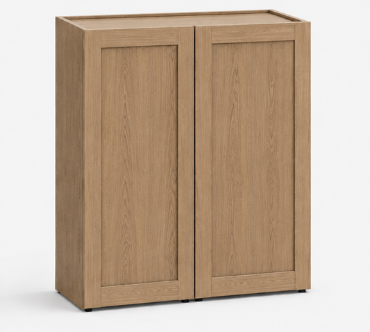 English Toffee Shaker 42″ H Double Door Wall Cabinet