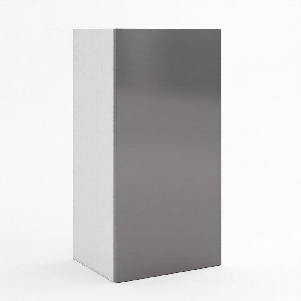 Frameless Gloss Gray 30″H Single Door Wall Cabinet