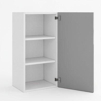 Frameless Gloss Gray 30″H Single Door Wall Cabinet