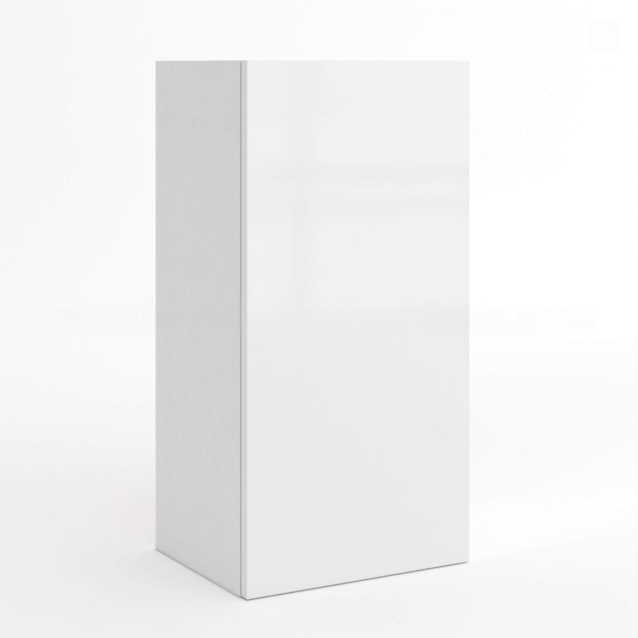 Frameless Gloss White 30″H Single Door Wall Cabinet