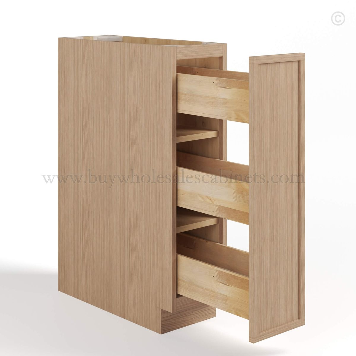 English Toffee Shaker Spice Pull Base Cabinet