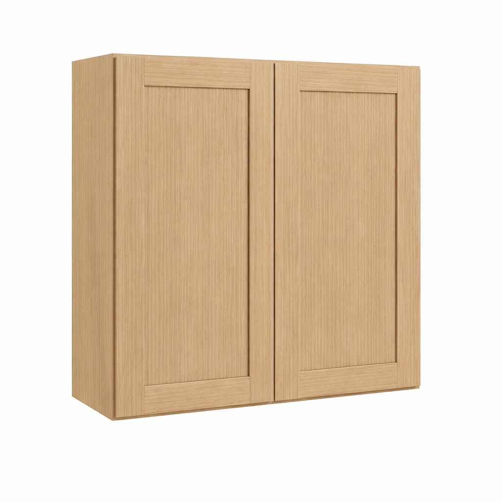 Natural Oak Shaker 30″ H Double Doors Wall Cabinet