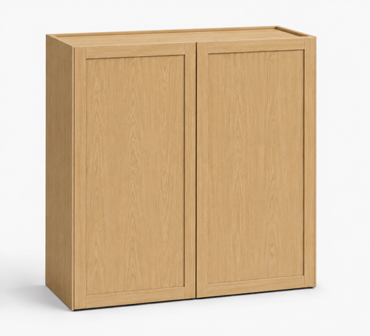 Slim Shaker Oak 30″ H Double Doors Wall Cabinet