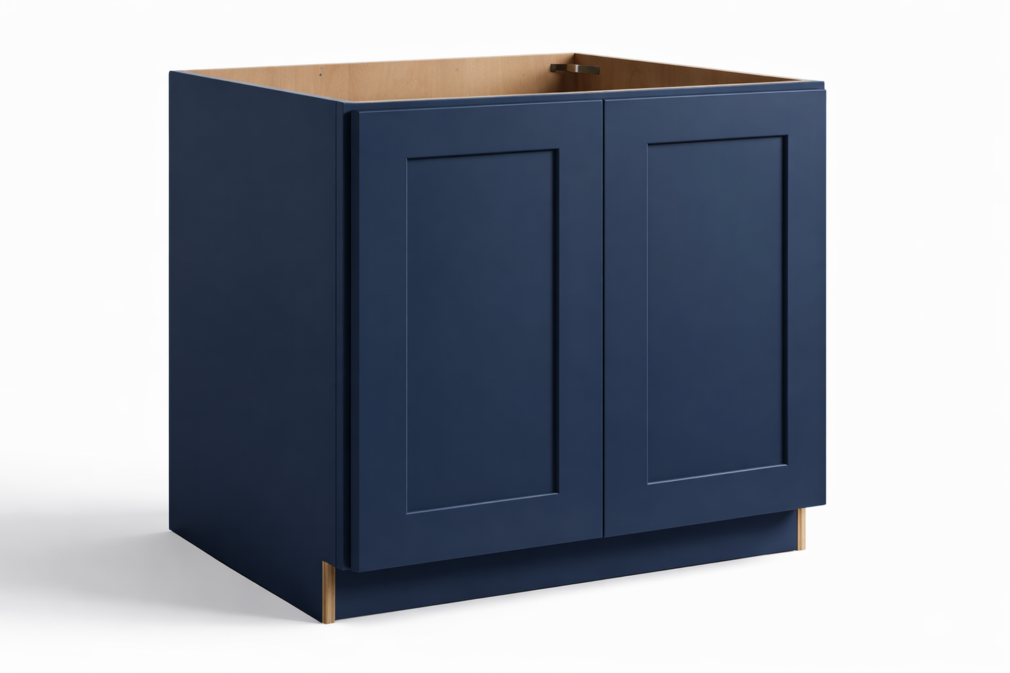 Navy Blue Shaker Base Cabinet Double Doors Full Height