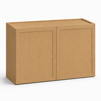 Slim Shaker Oak 21″ H Double Doors Bridge Cabinet