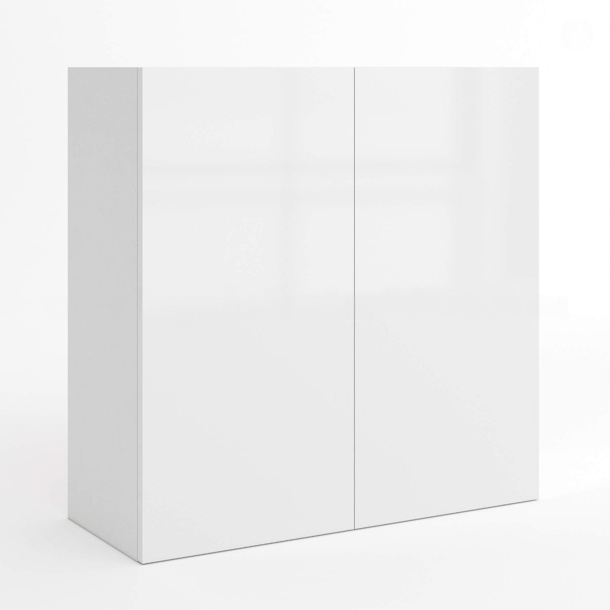 Frameless Gloss White 36″H Double Door Wall Cabinet