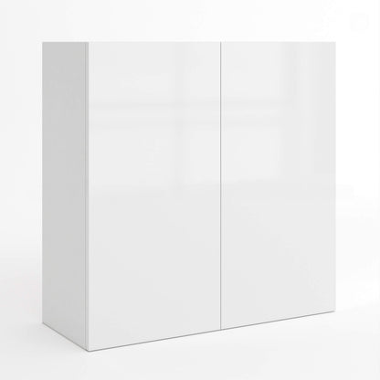 Frameless Gloss White 36″H Double Door Wall Cabinet