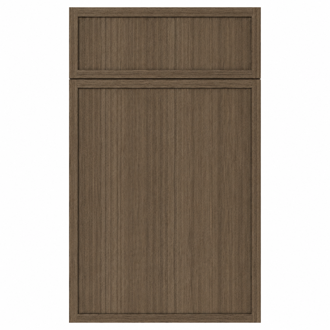 Wooden cabinet door with a horizontal grain pattern on a white background ( USA Cabinets Outlet ) 