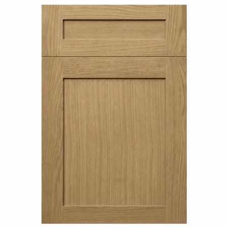 Wooden cabinet door with a two-tone design on a white background|USA Cabinets Outlet |