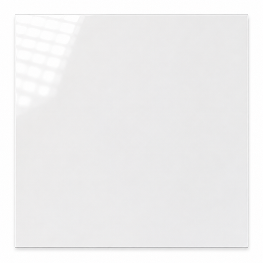 Square Bright White Slab mini sample swatch highlighting smooth flat finish and edge detail by USA Cabinets Outlet.