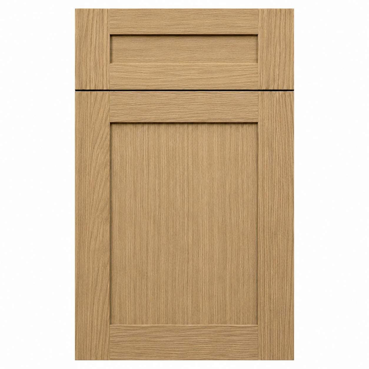 Wooden cabinet door with a simple design on a white background ( USA Cabinets Outlet )