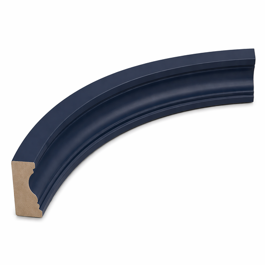 Navy Blue Crown Moulding Curve