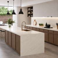 Calacatta Cream Quartz Countertop (Ivory Amber)