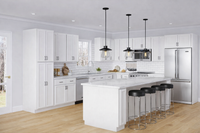 Slim Shaker White  15″H Double Doors Wall Cabinet