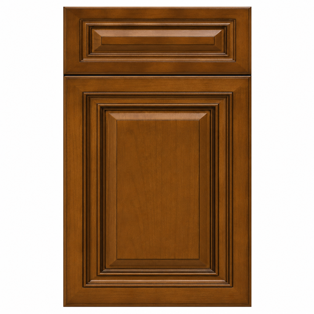 Wooden cabinet door with a classic design on a white background ( USA Cabinets Outlet )