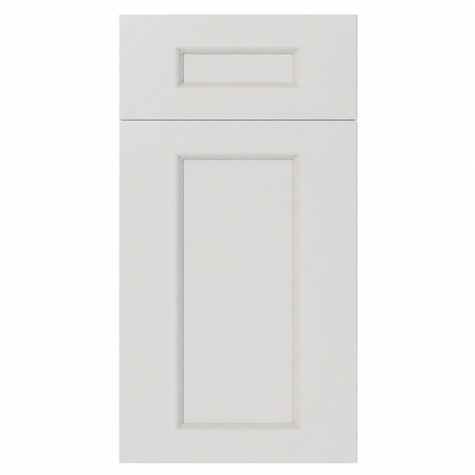 White cabinet door with a rectangular inset on a white background |USA Cabinets Outlet |