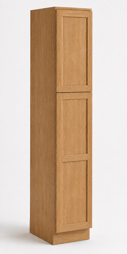 English Toffee Shaker 18”W x 24"D Pantry Cabinet – 2 Doors (Upper & Lower)