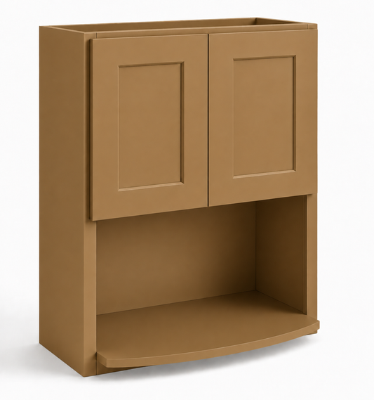 English Toffee Shaker Microwave Wall Cabinet