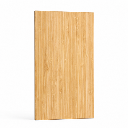 A rectangular bamboo wood panel with a natural vertical grain pattern, standing upright against a plain white background | USA Cabinets Outlet 