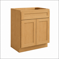 English Toffee Shaker Vanity Sink Base Cabinet