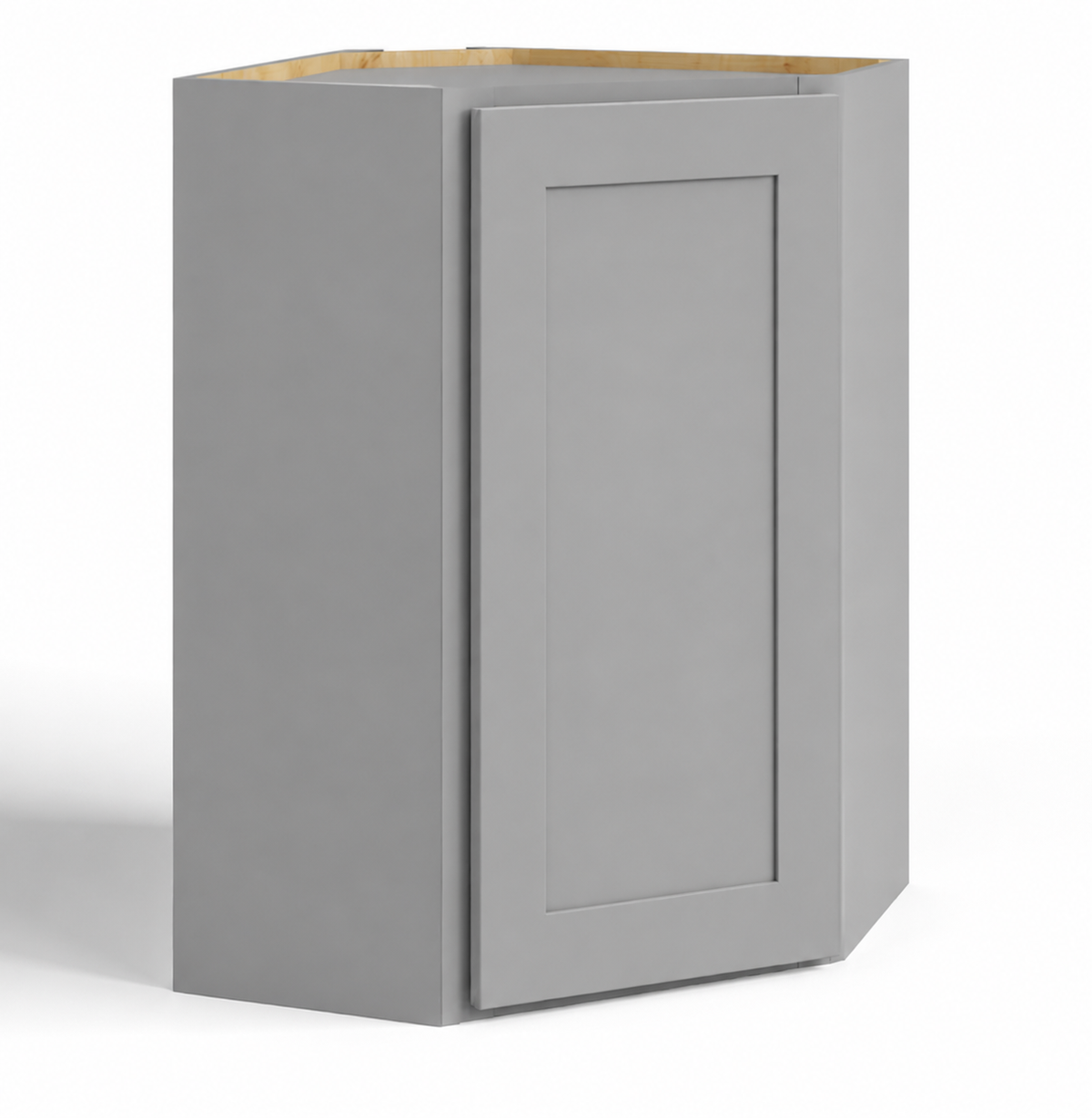 Gray Shaker Wall Diagonal Corner Cabinet – 24