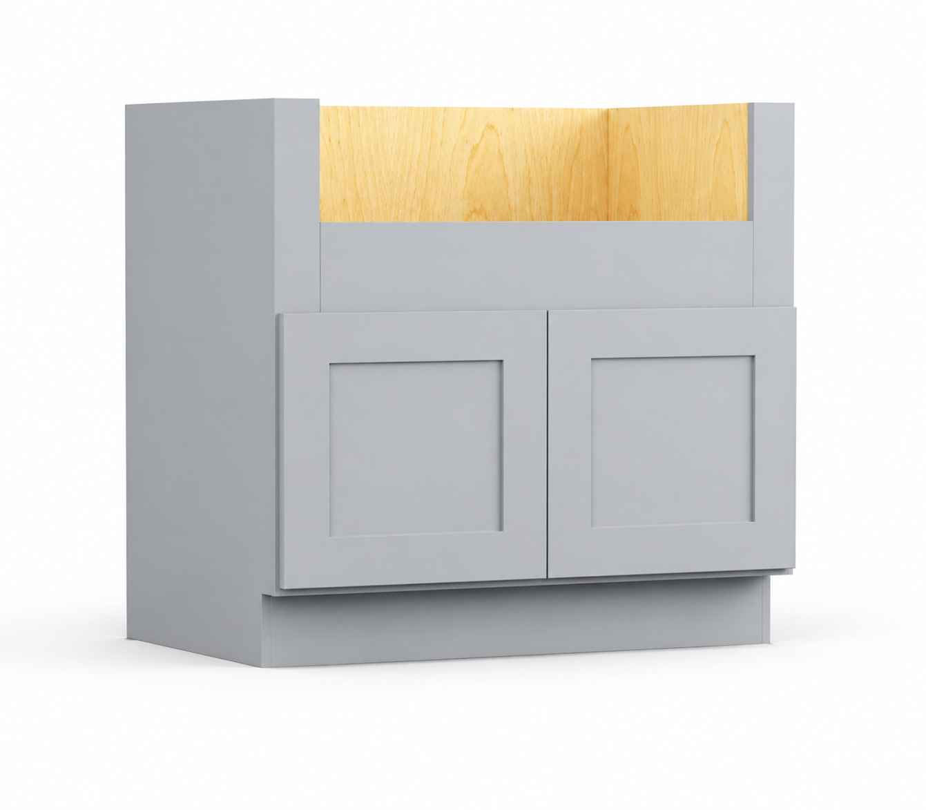Gray Shaker Farmhouse Sink Base Cabinet – 2 Doors