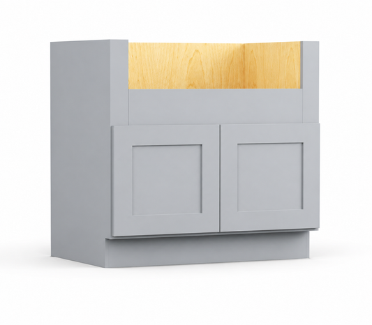 Gray Shaker Farmhouse Sink Base Cabinet – 2 Doors