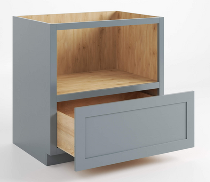 Gray Shaker Microwave Base Cabinet