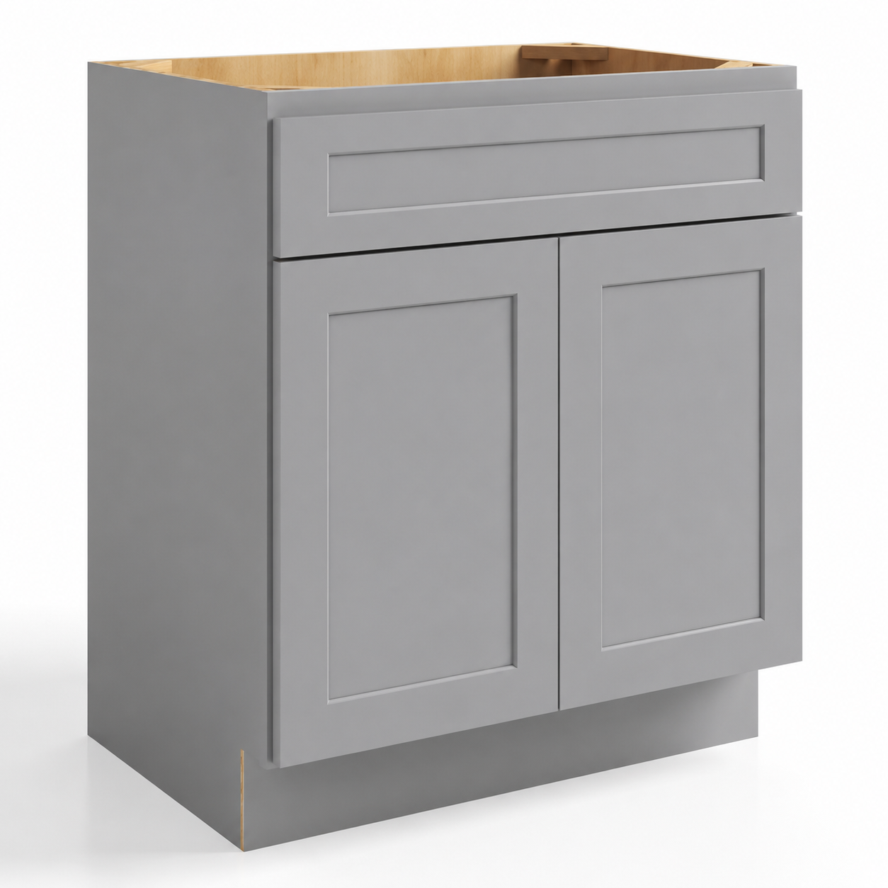 Gray Shaker Vanity Sink Base Cabinet