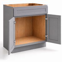 Gray Shaker Vanity Sink Base Cabinet