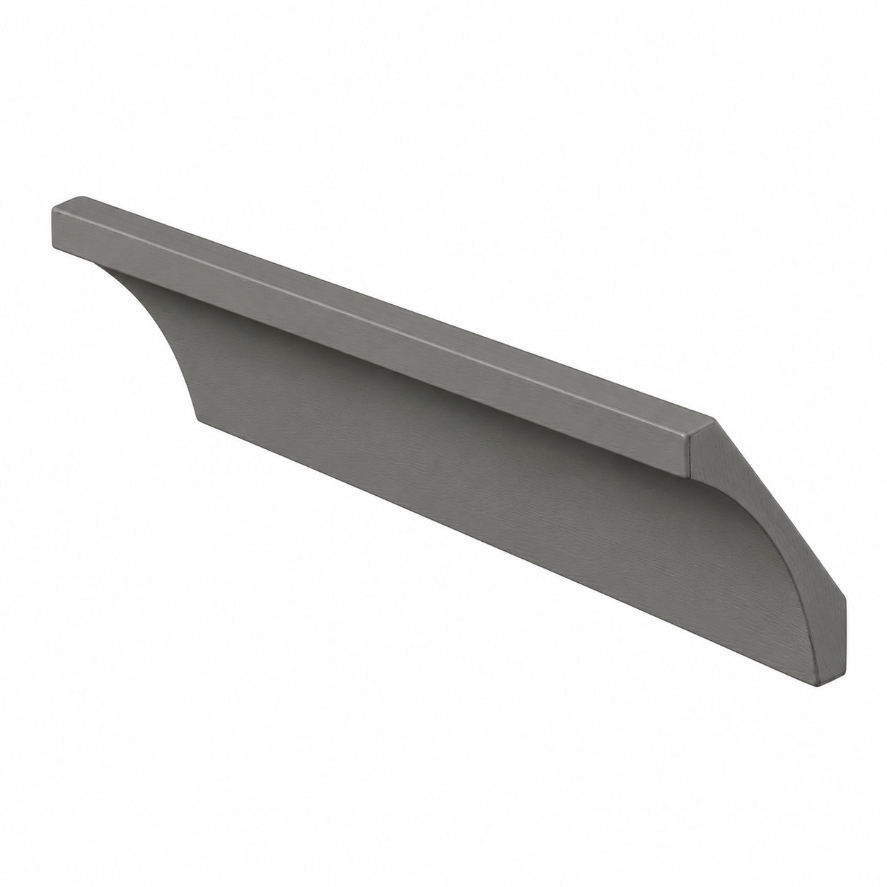 A single long, narrow dark navy hardware piece with a curved, bracket-like shape, shown on a plain white background | USA Cabinets Outlet 