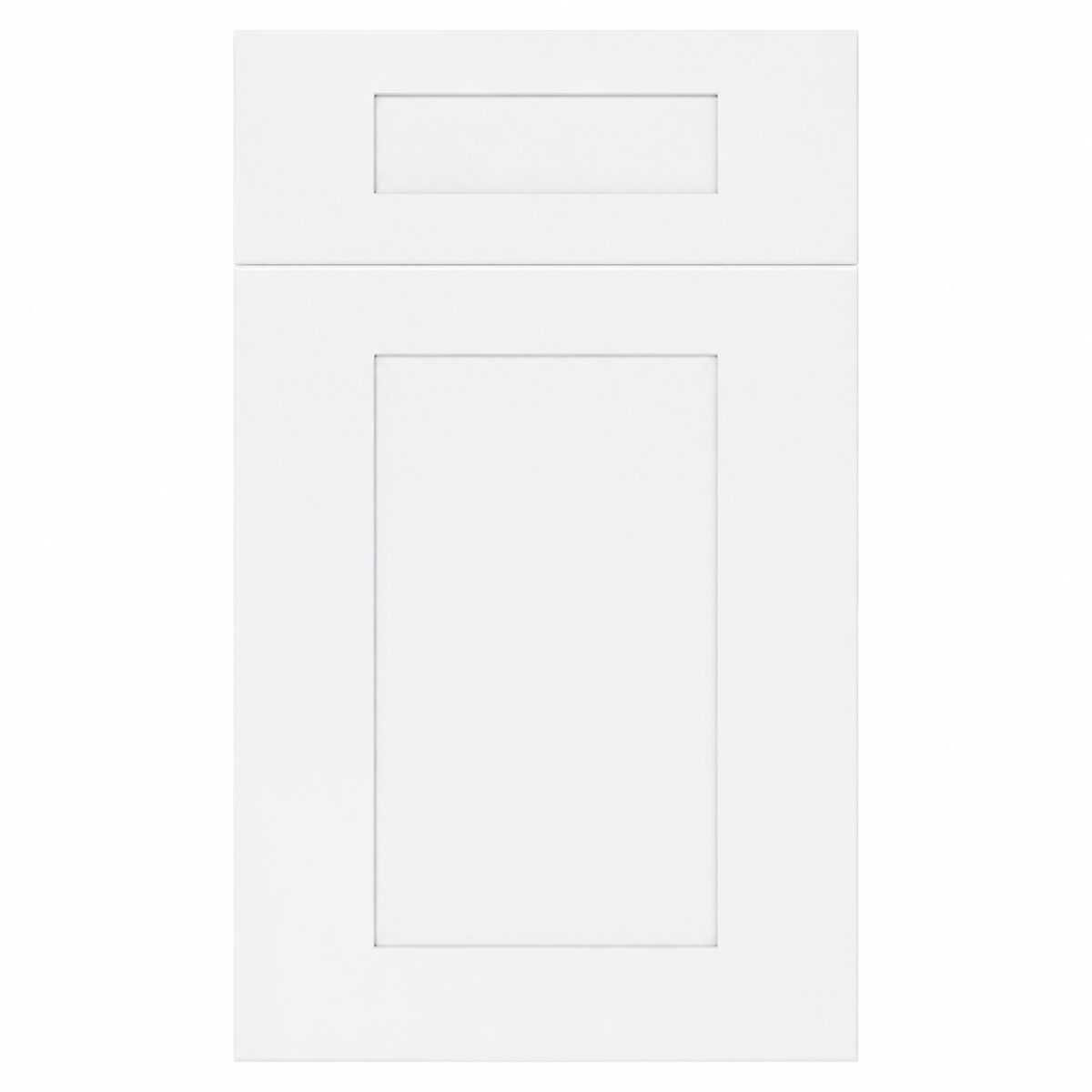 Floral White Builder Grade Shaker Sample Door